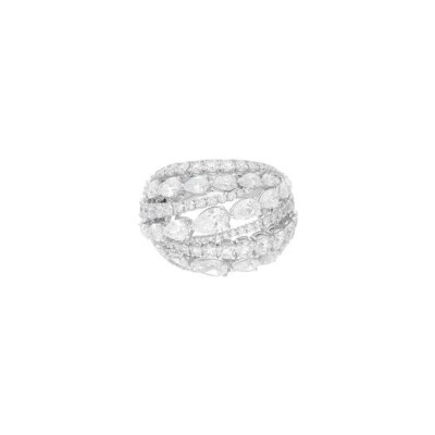 Bague Marco Valente or blanc et diamants, taille 54