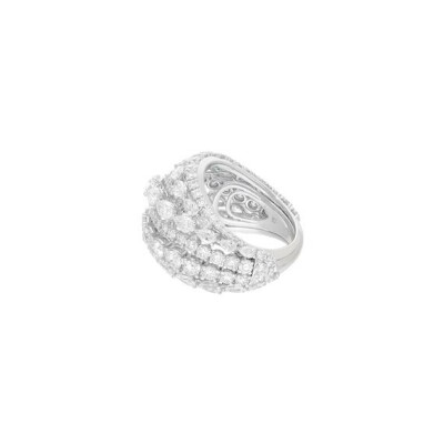 Bague Marco Valente or blanc et diamants, taille 54