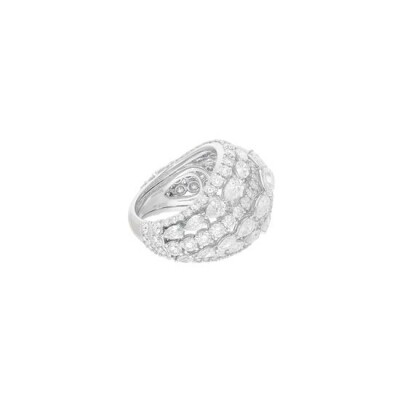 Bague Marco Valente or blanc et diamants, taille 54