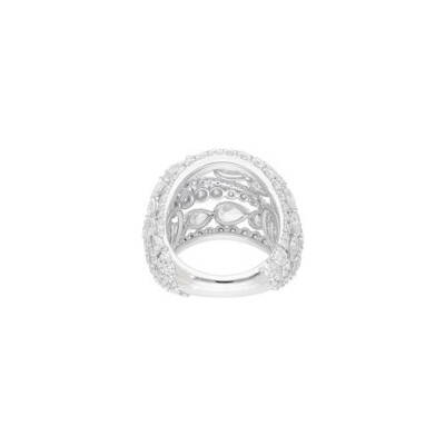 Bague Marco Valente or blanc et diamants, taille 54