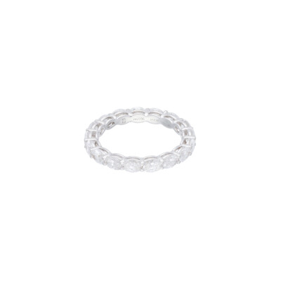 Alliance Marco Valente en or blanc et diamants ovales, taille 54