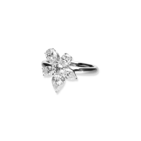 Bague Marco Valente Flower en or blanc et diamants, taille 54