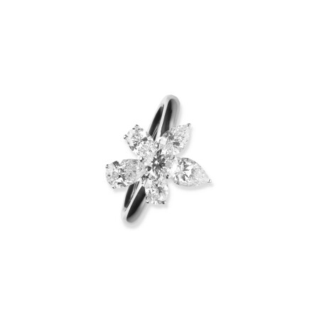 Bague Marco Valente Flower en or blanc et diamants, taille 54