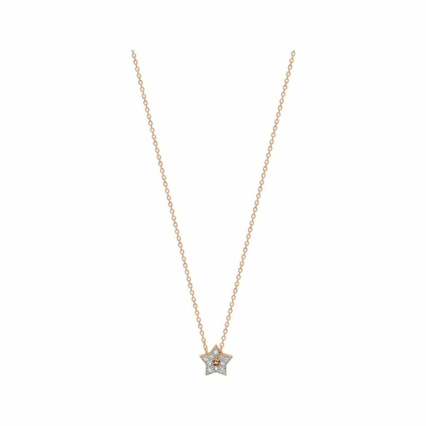 GINETTE NY MILKY WAY necklace, rose gold and diamonds