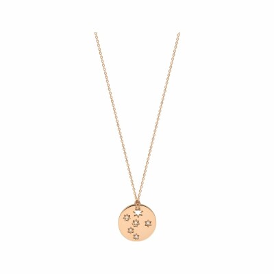 Collier Ginette NY MILKY WAY en or rose et diamant