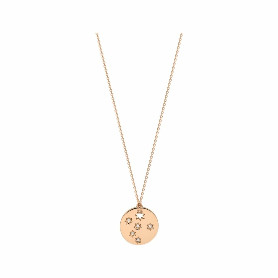 Collier GINETTE NY MILKY WAY en or rose et diamant