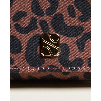 Pochette à bijoux de voyage Maison Scarlett Chic & Choc Catherine en coton - Léopard Chocolat