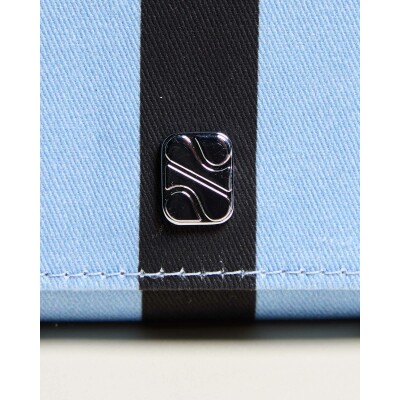 Pochette à bijoux de voyage Maison Scarlett Chic & Choc Catherine en coton - Rayures Givré / Réglisse