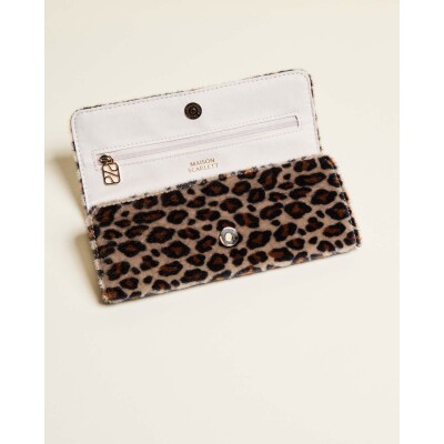 Pochette à bijoux de voyage Maison Scarlett Timeless Catherine en velours - Léopard