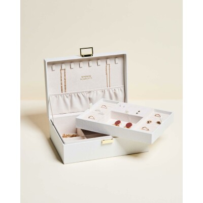 Boîte à bijoux Maison Scarlett Amour Amour Louise en coton
