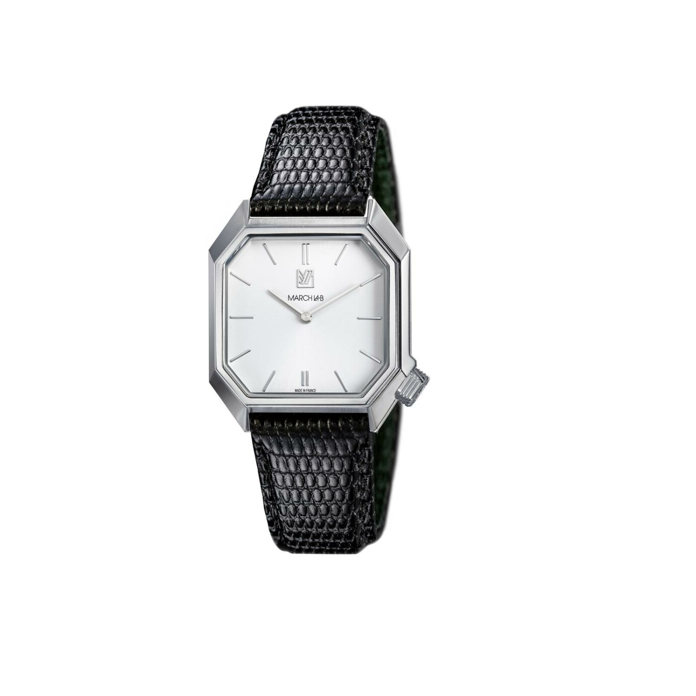 Montre March LA.B MANSART ELECTRIQUE 34 MM - WHITE - Lézard Noir