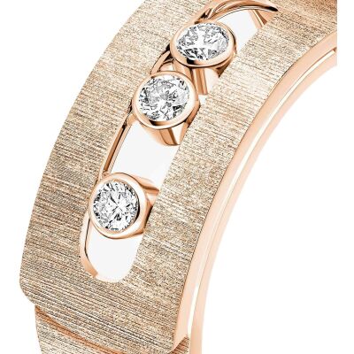 Messika Move Noa ring in rose gold and diamonds, large model