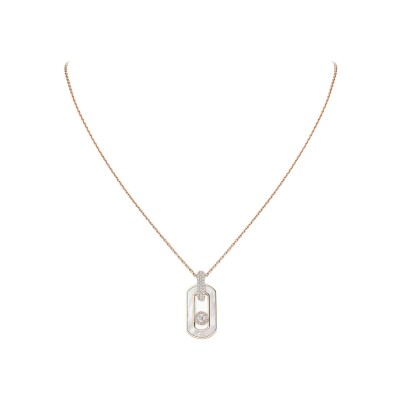 Messika So Move necklace in rose gold, white mother-of-pearl and diamonds