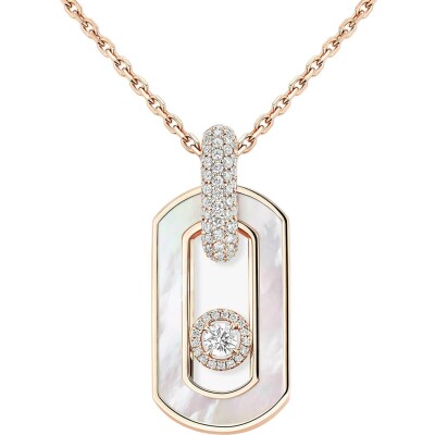 Messika So Move necklace in rose gold, white mother-of-pearl and diamonds