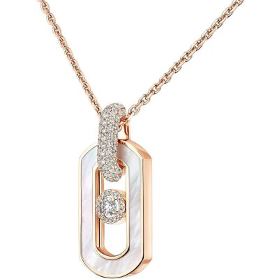 Messika So Move necklace in rose gold, white mother-of-pearl and diamonds