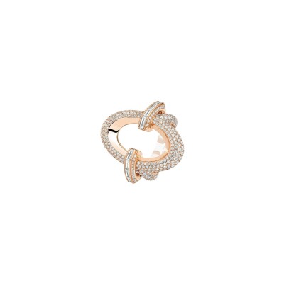 Messika Groove ring in rose gold and diamonds