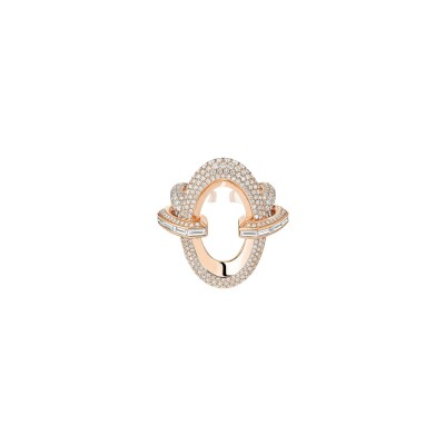 Messika Groove ring in rose gold and diamonds