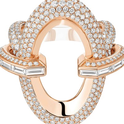 Messika Groove ring in rose gold and diamonds