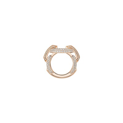 Messika Groove ring in rose gold and diamonds