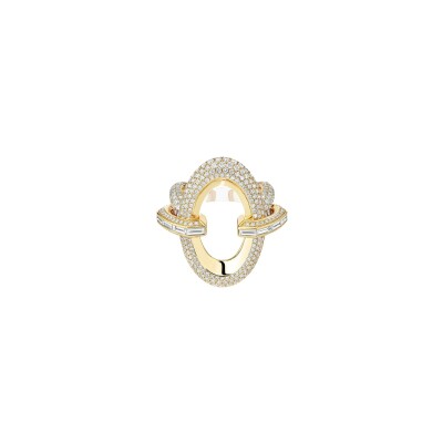 Bague Messika Groove en or jaune et diamants