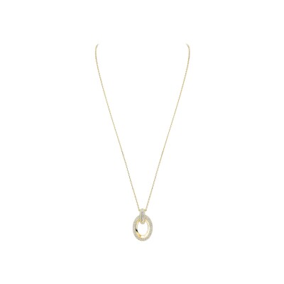 Messika Groove necklace in yellow gold and diamonds