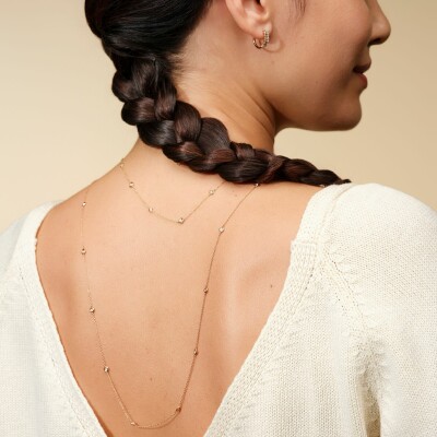 Collier Mini Diams en or jaune et diamants