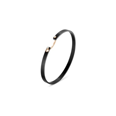 Bracelet Bangle Nouvel Héritage Mood Mid Manhattan en or rose et diamants