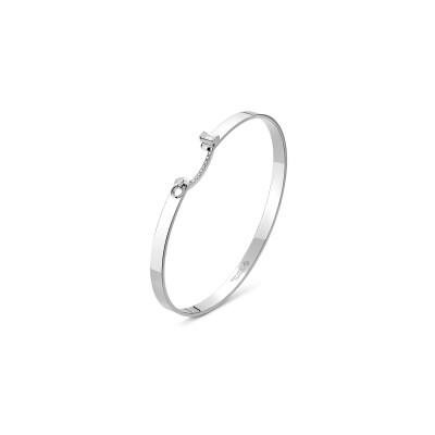 Bracelet Bangle Nouvel Héritage Mood Dinner Date en or blanc et diamants