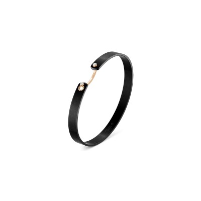 Bracelet Bangle Nouvel Héritage Mood Mid Manhattan GM en or rose et diamants