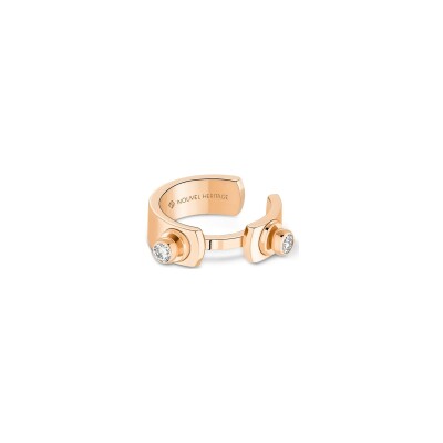 Bijou d'oreille Nouvel Héritage Mood Monday Morning en or rose et diamants