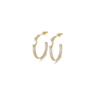 Boucles d'oreilles Nouvel Héritage Mood Eternity Tuxedo en or jaune et diamants