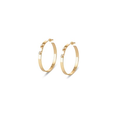 Boucles d'oreilles Nouvel Héritage Mood Monday Single en or jaune et diamants