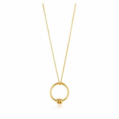 Collier Ania Haie Modern Minimalism en argent plaqué or jaune, 3 anneaux