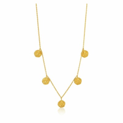 Collier Ania Haie Coins en argent plaqué or jaune