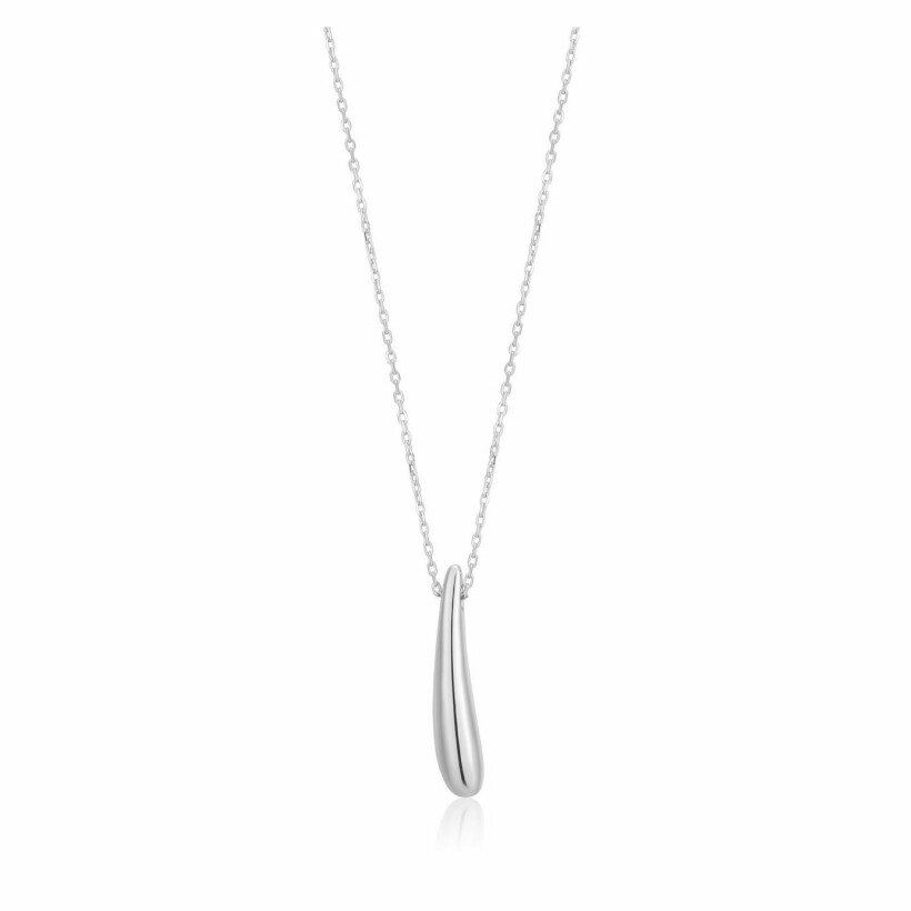 Collier goutte Ania Haie Luxe Minimalism en argent rhodié