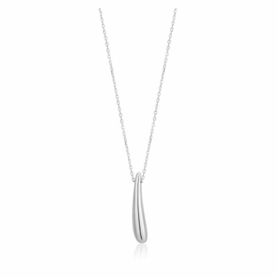 Collier goutte Ania Haie Luxe Minimalism en argent rhodié