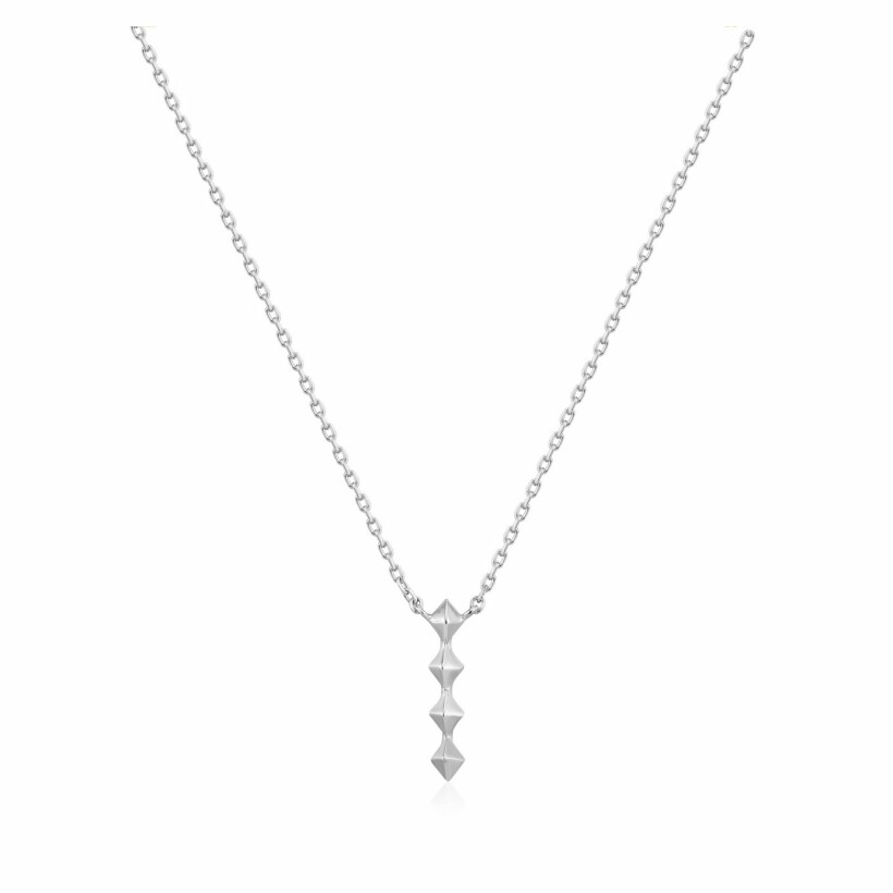 Collier Ania Haie Spike It Up en argent rhodié, motifs pointes