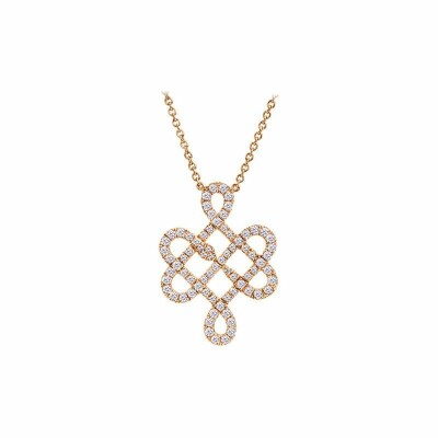 Collier Love Me Knot Seijna en or jaune et diamants