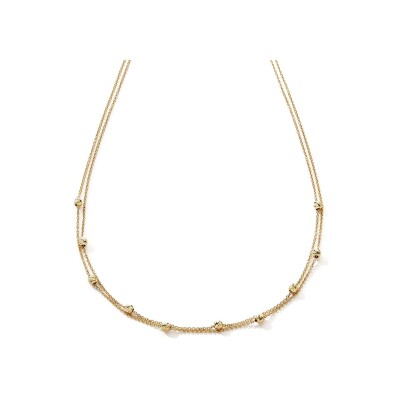 Collier double chaîne en or jaune