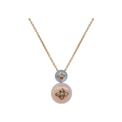 Collier Isabelle Langlois en or rose et opale