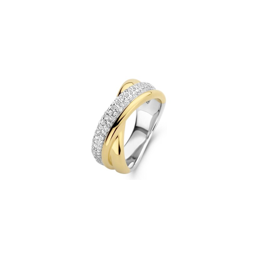 Bague Naiomy Silver en argent, argent doré et oxydes de zirconium