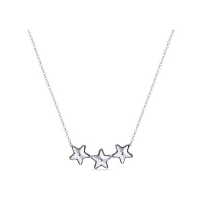 Collier Spark Constellation en argent plaqué platine et cristaux