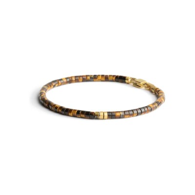 Bracelet Gemini Classics en acier et œil de tigre