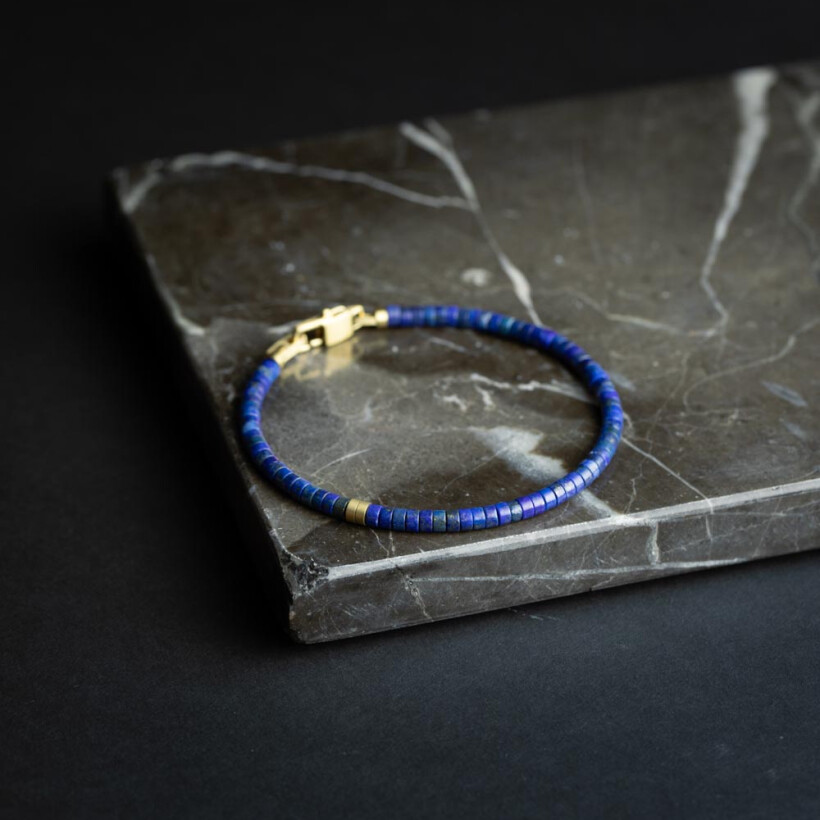 Bracelet Gemini Classics en acier et lapis lazuli