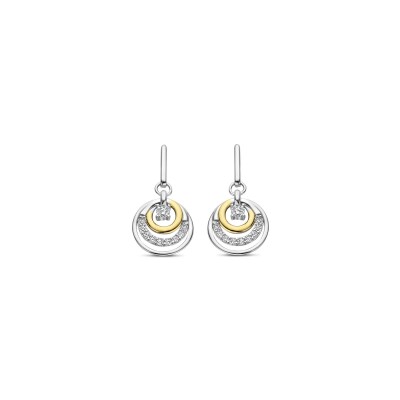 Boucles d'oreilles Naiomy Silver en argent, argent doré et oxydes de zirconium