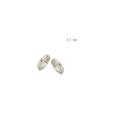 Boucles d'oreilles créoles Naiomy Silver en argent, 13mm