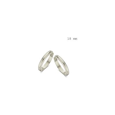 Boucles d'oreilles créoles Naiomy Silver en argent, 18mm