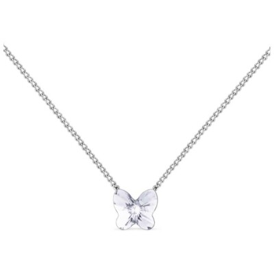Collier Spark Papillo en argent plaqué platine et cristaux