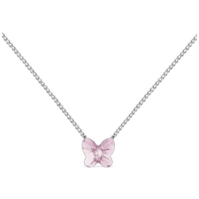 Collier Spark Papillo en argent plaqué platine et cristaux