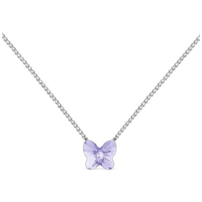 Collier Spark Papillo en argent plaqué platine et cristaux